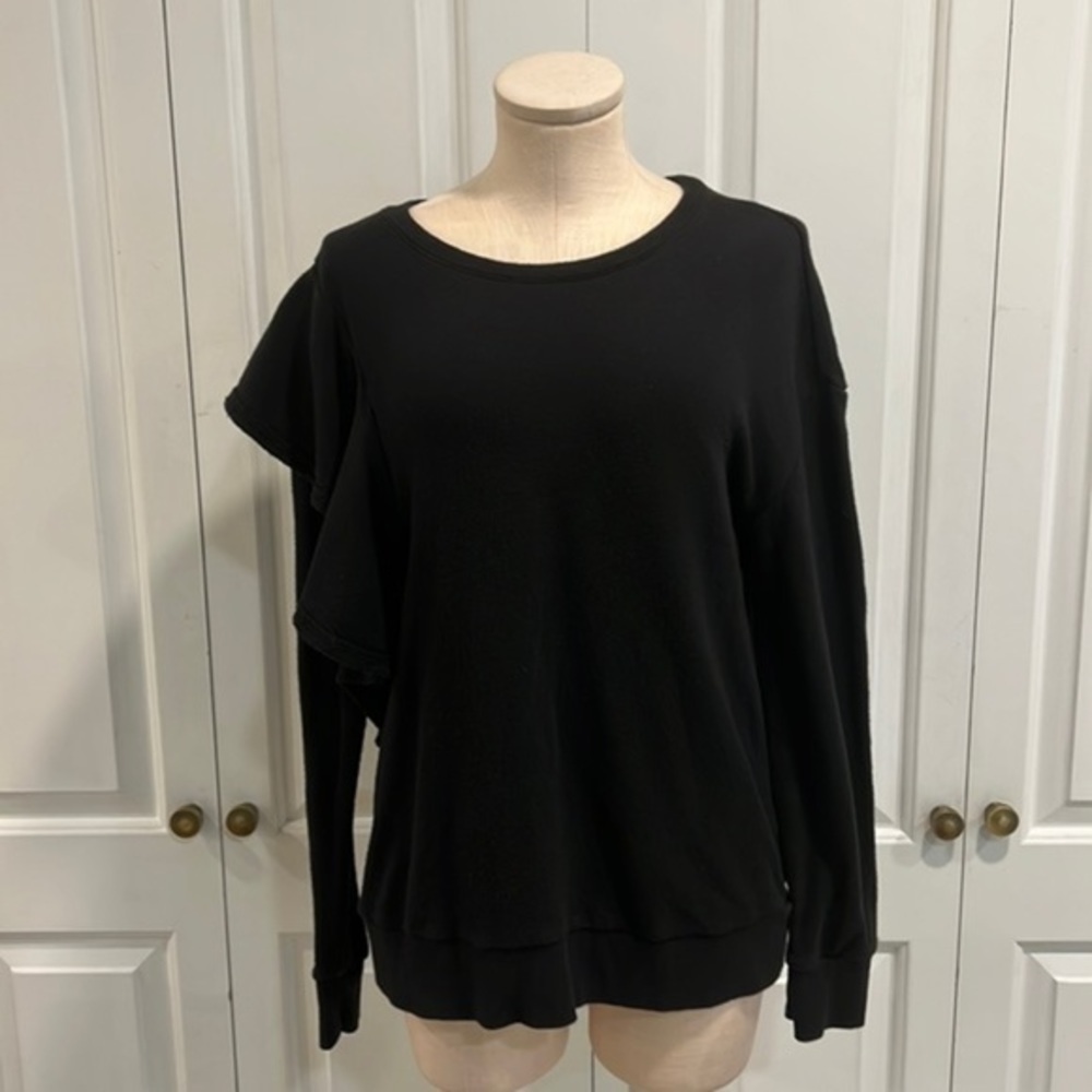 Splendid Westfourth Black Pullover Sweatshirt Wit… - image 3